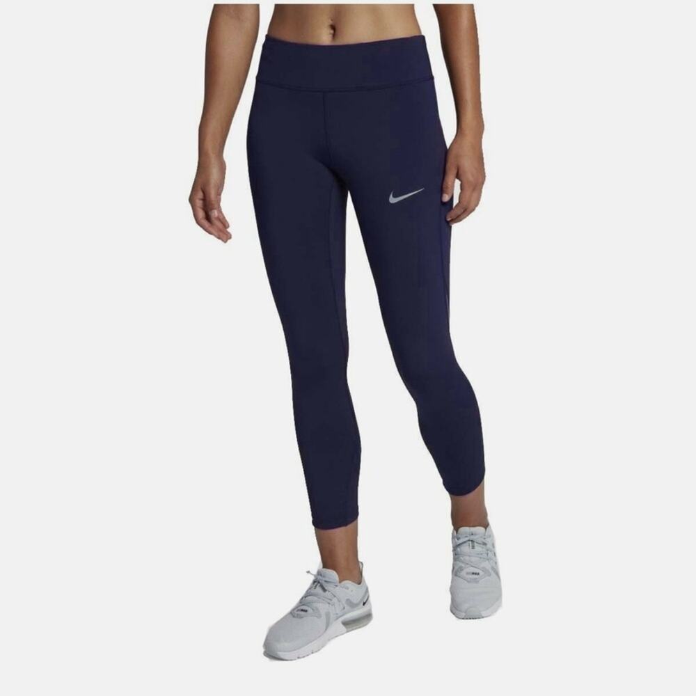 Nike Dri Fit Power Epic Run Crop Tights Workout Running Leggings Sz S